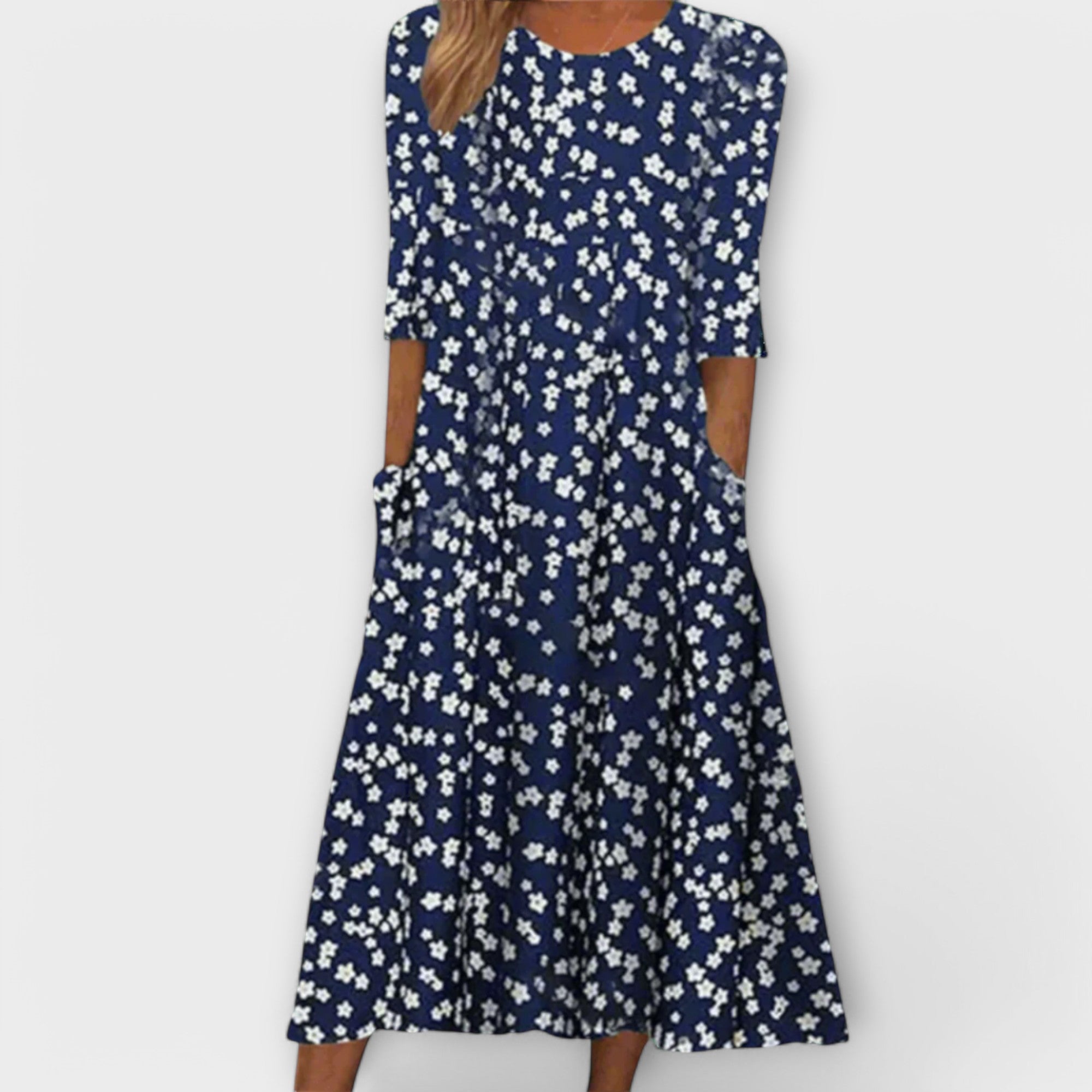 Paula - Elegant floral dress made of premium material