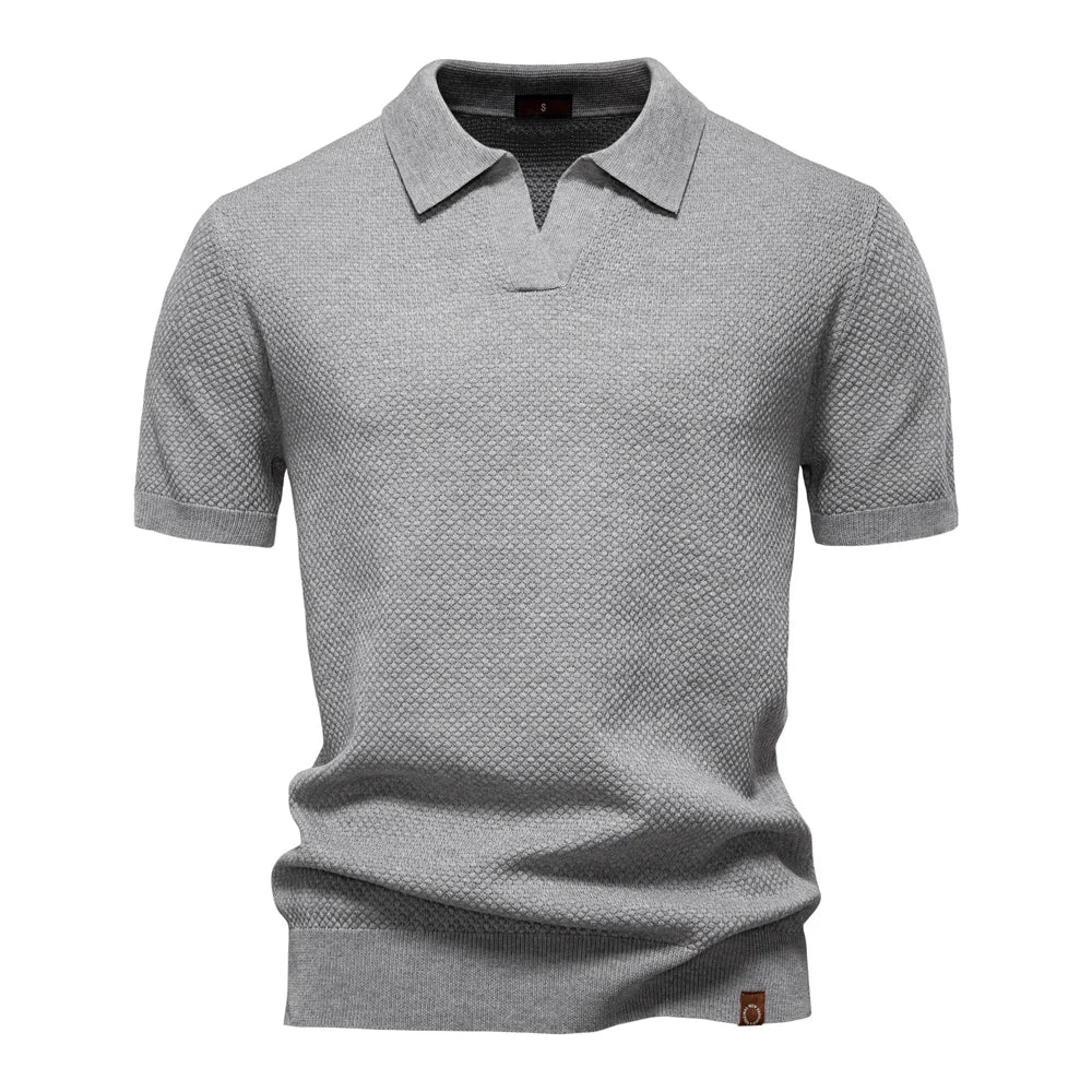 Jacquard Knit Polo Shirt