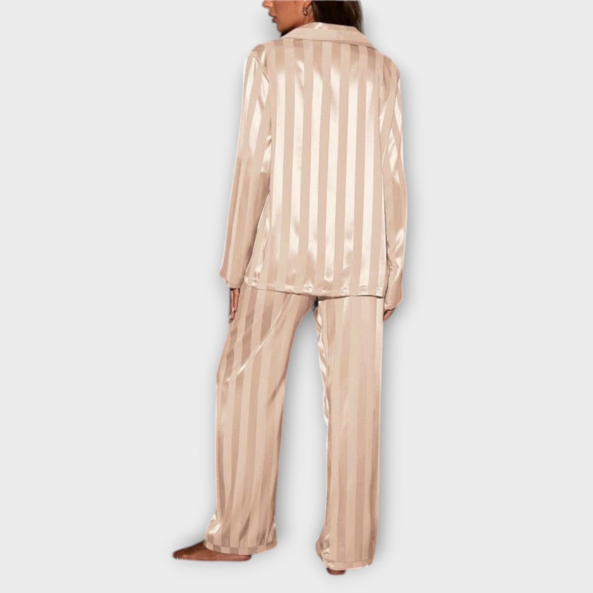 Bella Striped Satin Pyjama Set