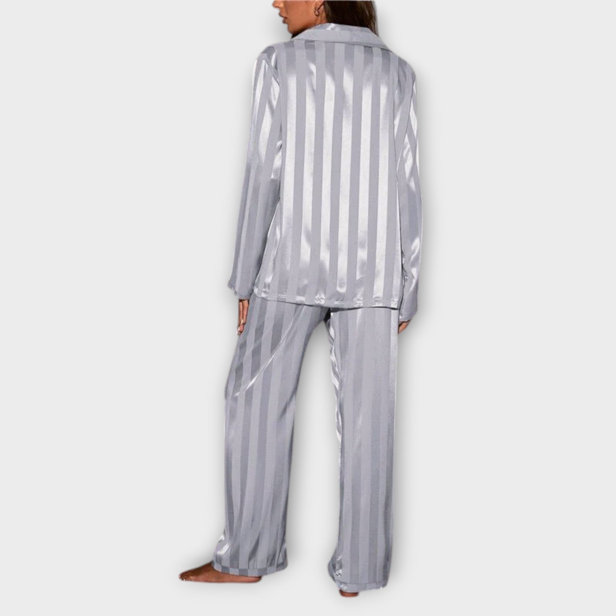Bella Striped Satin Pyjama Set