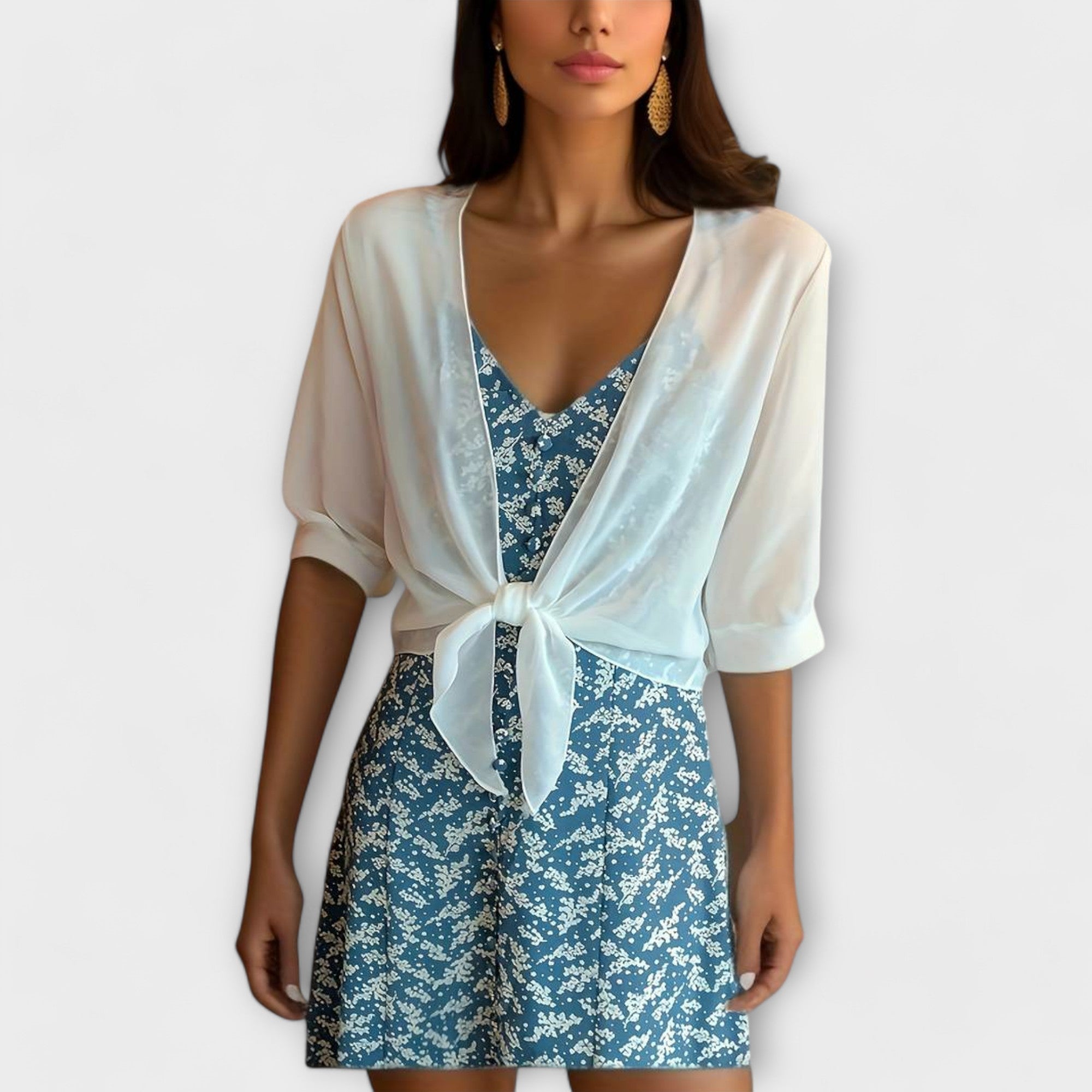 Olivia - Blouse with Open Front